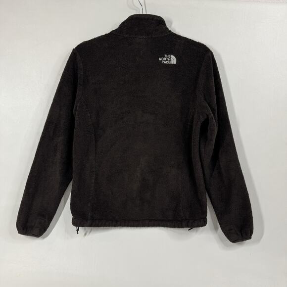 TNF The North Face Osito Brown Womens M Mock Neck Fuzzy Teddy Fleece Jacket - Picture 3 of 8